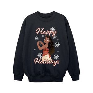 Moana Girls Happy Holiday Sweatshirt / Black